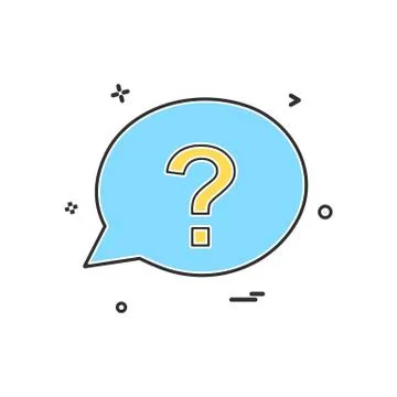 Chat question sms icon vector design Stock Illustration