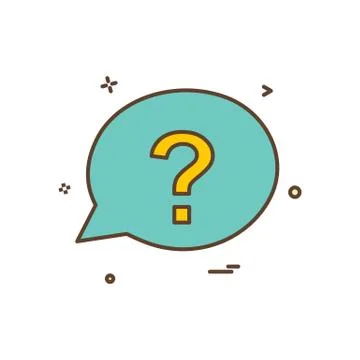 Chat question sms icon vector design 스톡 일러스트