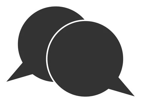 Chat - Raster Icon Illustration Stock Illustration