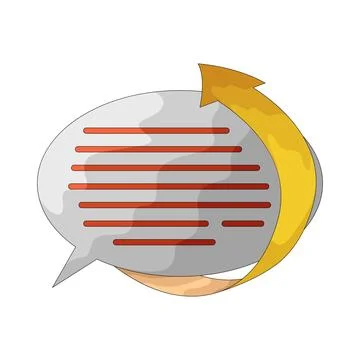Chat reply illustration Illustrazione stock