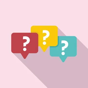 Chat request icon flat vector. Online form Stock Illustration