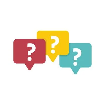 Chat request icon flat vector. Online form Stock Illustration