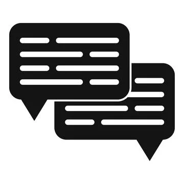 Chat request icon, simple style Stock Illustration
