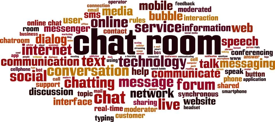 Chat room word cloud Stock Illustration