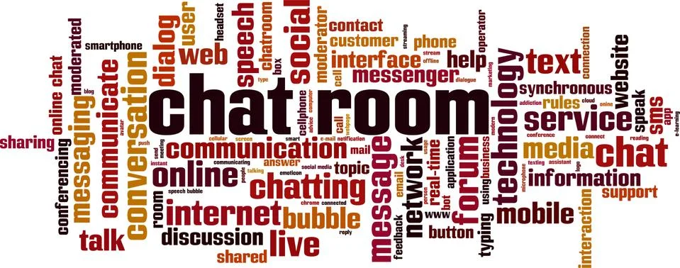 Chat room word cloud Stock Illustration