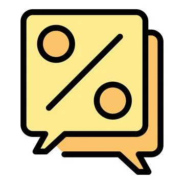 Chat sale icon vector flat Illustrazione stock
