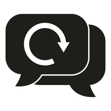 Chat service package icon simple vector. Return box Stock Illustration