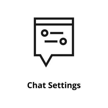 Chat settings line icon Illustrazione stock