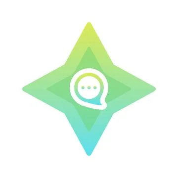 Chat shuriken logo element design template icon Stock Illustration