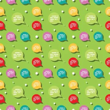 Chat Sign Seamless Pattern Stock Illustration