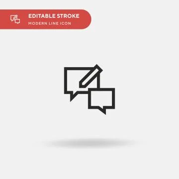 Chat Simple vector icon. Illustration symbol design template for web mobile U Stock Illustration