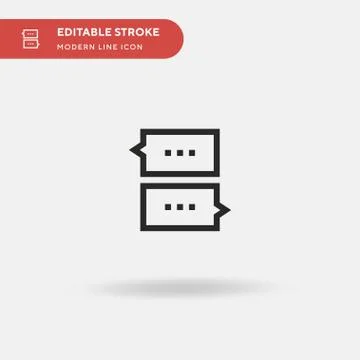 Chat Simple vector icon. Illustration symbol design template for web mobile U Stock Illustration