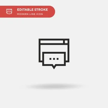 Chat Simple vector icon. Illustration symbol design template for web mobile U Stock Illustration