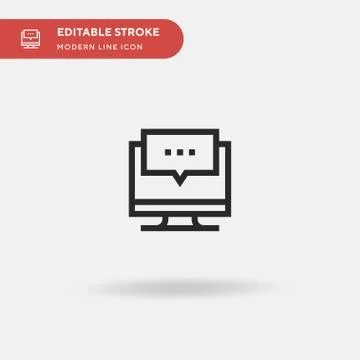 Chat Simple vector icon. Illustration symbol design template for web mobile U Stock Illustration