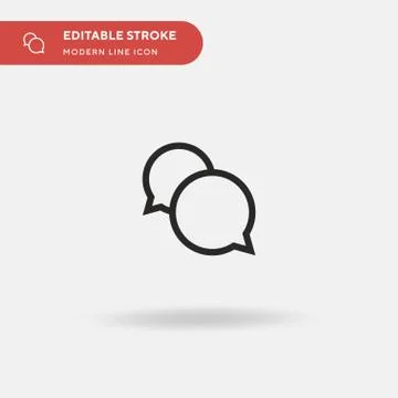 Chat Simple vector icon. Illustration symbol design template for web mobile U Stock Illustration