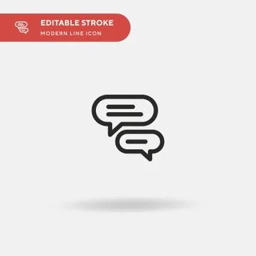 Chat Simple vector icon. Illustration symbol design template for web mobile U Stock Illustration