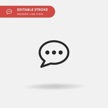 Chat Simple vector icon. Illustration symbol design template for web mobile U Stock Illustration