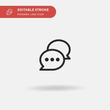 Chat Simple vector icon. Illustration symbol design template for web mobile U Stock Illustration