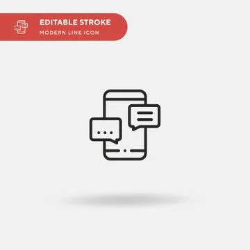 Chat Simple vector icon. Illustration symbol design template for web mobile U Illustrazione stock