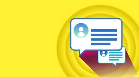 Chat situation with speech bubbles for social media. Illustration. Stock Illustration