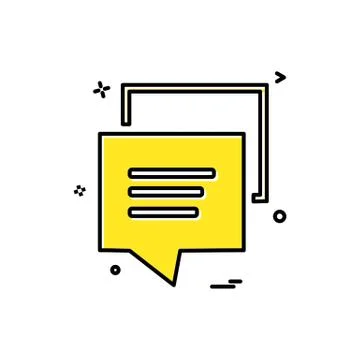 Chat sms bubble icon vector design Stock Illustration