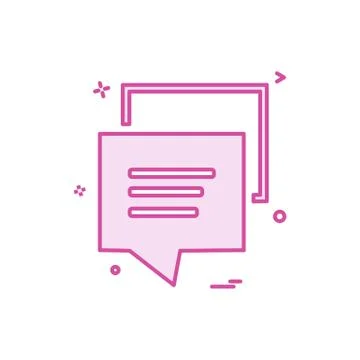 Chat sms bubble icon vector design Illustrazione stock