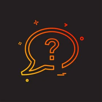 Chat sms question icon vector design Stock Illustration