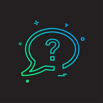 Chat sms question icon vector design Stock Illustration