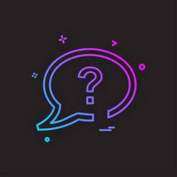 Chat sms question icon vector design Stock Illustration