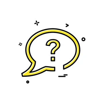 Chat sms question icon vector design Illustrazione stock