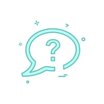 Chat sms question icon vector design Illustrazione stock