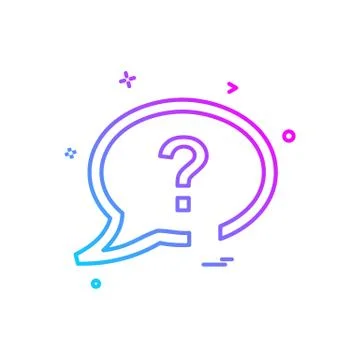 Chat sms question icon vector design Illustrazione stock