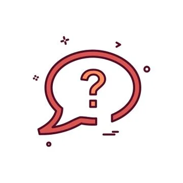 Chat sms question icon vector design Stock Illustration