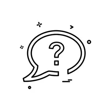 Chat sms question icon vector design Stock Illustration