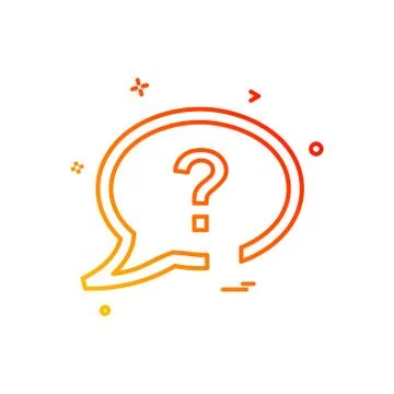 Chat sms question icon vector design Stock Illustration