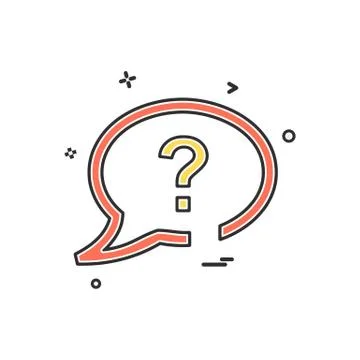 Chat sms question icon vector design Illustrazione stock