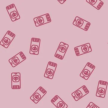 Chat social media line vector seamless pattern Illustrazione stock