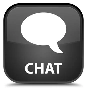 Chat special black square button Stockillustratie