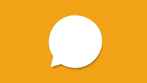 Chat, speech bubble 3d icon animation on yellow background. 4K Stock Footage 157498467
