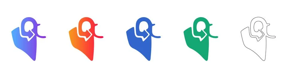 Chat speech bubble with arrow icon for communication Stock Illustration