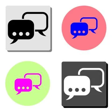 Chat Speech bubble. flat vector icon Stock Illustration