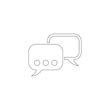 Chat Speech bubble. flat vector icon Stock Illustration