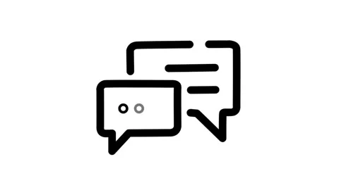 Chat, speech bubble icon isolated on white background. Stock-Footage 233350408