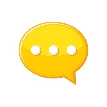 Chat Speech Bubble Icon on White Background. Vector Stock Illustration