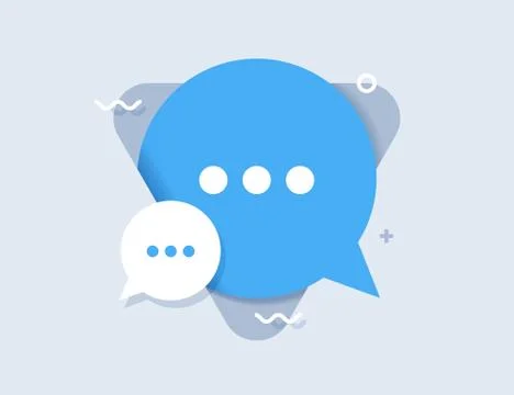 Chat Speech flat icon Stock Illustration