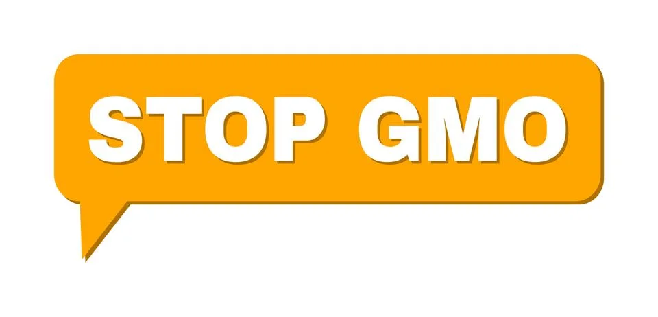 Chat STOP GMO Colored Cloud Message Stock Illustration