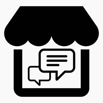 Chat store. Feedback from the market. Stock Illustration