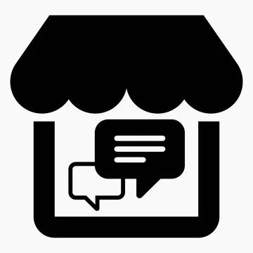 Chat store. Feedback from the market. Stock Illustration