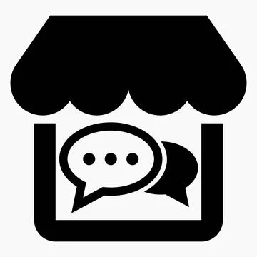 Chat store. Feedback from the market. Stock Illustration