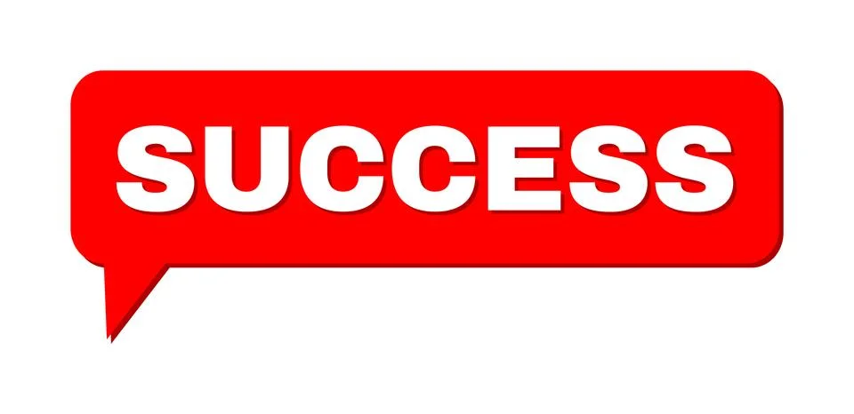 Chat SUCCESS Colored Bubble Message Stock Illustration